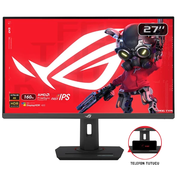 ASUS ROG STRIX XG27UCS 27" 160Hz OC 1ms HDMI DP USB-C FreeSync Premium G-SYNC Pivot HDR400 UHD Fast IPS Gaming Monitör ürün görseli 1