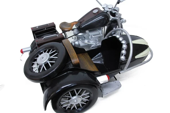 Dekoratif Metal Motosiklet Sepetli ürün görseli 1