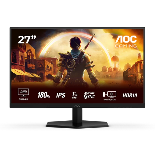 AOC Q27G42XE 27" 180Hz 1ms HDMI DP AdaptiveSync HDR10 QHD Fast IPS Gaming Monitör ürün görseli 1
