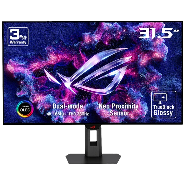 ASUS ROG Strix OLED XG32UCWG 31.5" 4K 165Hz FHD 330Hz 0.03ms HDMI DP Type-C G-Sync FreeSync Premium Pro HDR10 Dual Mode WOLED Gaming Monitör ürün görseli 1