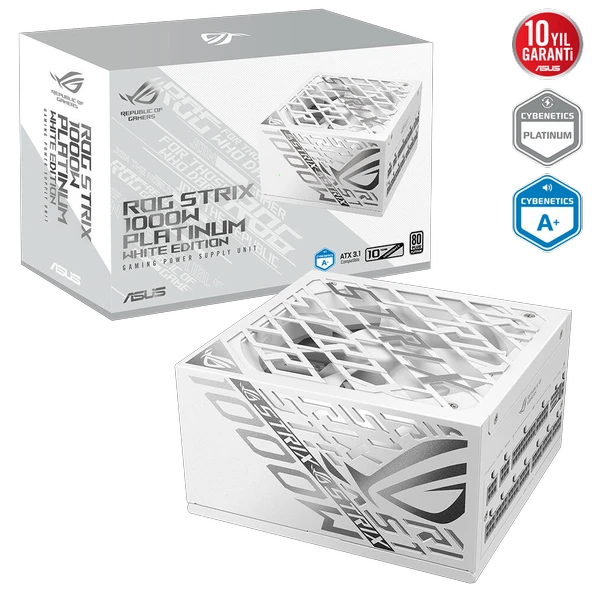 ASUS ROG STRIX 1000W 80+ Platinum ATX 3.1 Gen 5.1 Full Modüler Beyaz  PSU ürün görseli 1