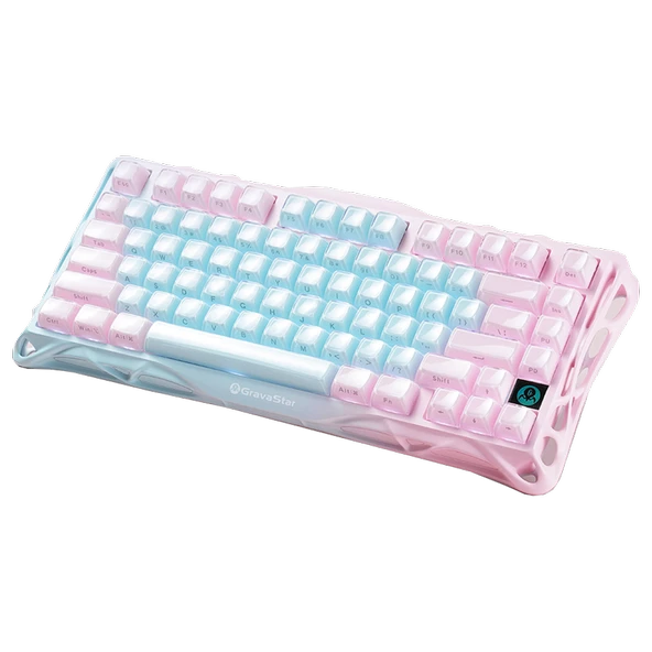 GravaStar Mercury K1 Lite RGB Linear Switch İngilizce Q Lumen Rose Kablosuz Gaming Klavye ürün görseli 1