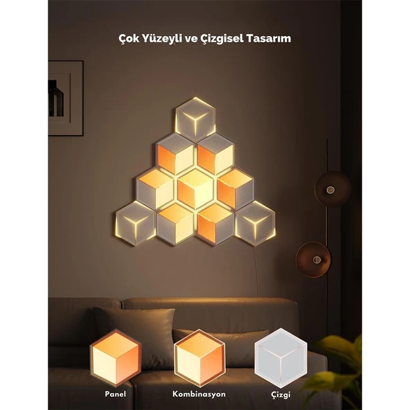 Govee Glide Hexa Ultra Gaming LED Duvar Aydınlatması 7 Parçalı ürün görseli 1