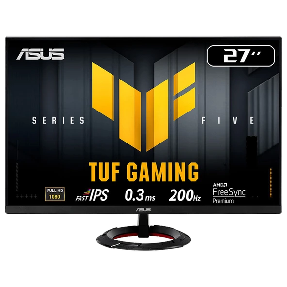 ASUS TUF Gaming VG279Q5R 27" 200Hz 0.3ms HDMI DP AdaptiveSync FreeSync FHD Fast IPS Gaming Monitör ürün görseli 1