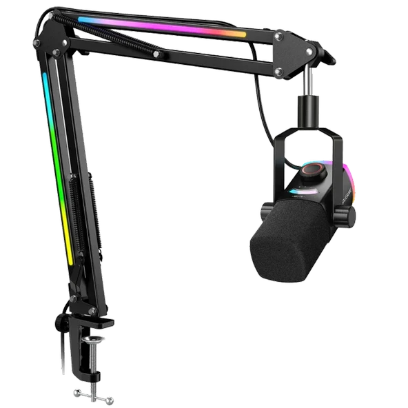 Fifine Ampligame AM8PROT XLR/USB RGB Dinamik Mikrofon Seti ürün görseli 1
