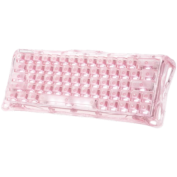 GravaStar Mercury V60 Manyetik Switch RGB İngilizce Q Crystal Rose Kablolu Gaming Klavye ürün görseli 1