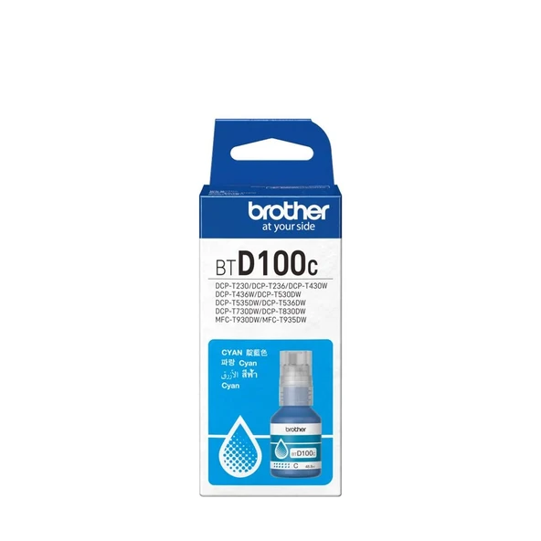 Brother BTD100C Cyan Mavi 5.000 Sayfa Şişe Mürekkep DCP-T230-T430-T530-T730-T830  MFC-T930-T935 ürün görseli 1