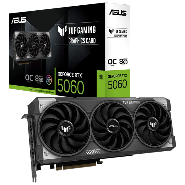 ASUS TUF Gaming GeForce RTX 5060 OC Edition 8GB GDDR7 DLSS 4 128 Bit Ekran Kartı ürün görseli 1