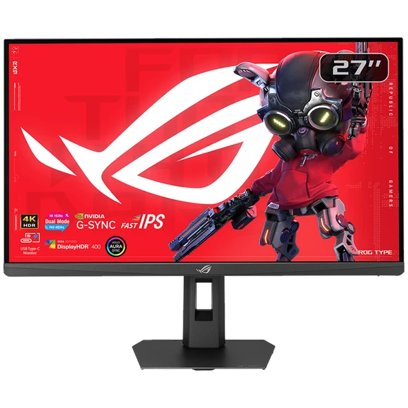 ASUS ROG Strix XG27UCGR Gen2 27" 4K 162Hz FHD 485Hz 0.03ms HDMI DP Type-C G-Sync HDR10 Pivot Dual Mode Fast IPS Gaming Monitör ürün görseli 1