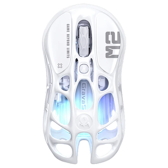 GravaStar Mercury M2 RGB 26000 DPI 1000Hz Opaline White Kablosuz Gaming Mouse ürün görseli 1