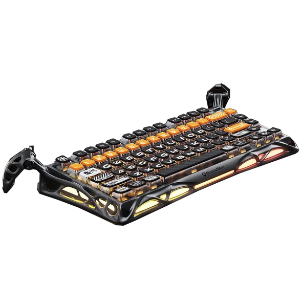 GravaStar Mercury K1 Pro RGB Lineer Switch İngilizce Q CyberFlare Kablosuz Gaming Klavye ürün görseli 1