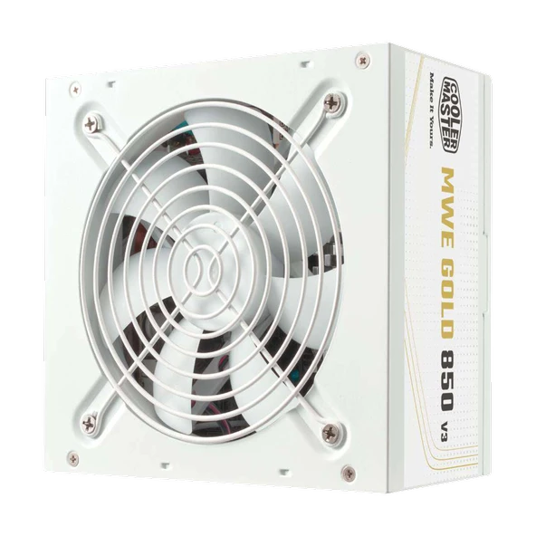 Cooler Master MWE V3 850W 80+ Gold Gen 5.0 ATX 3.1 120mm Fanlı Beyaz PSU ürün görseli 1