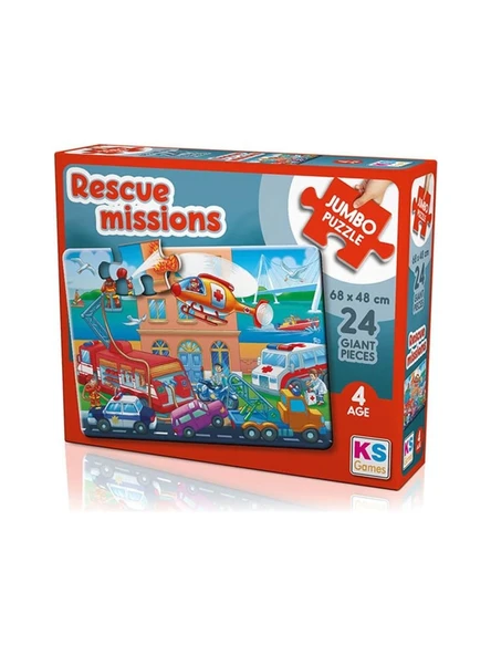 Ks Games Puzzle 24 Parça Rescue Missions Jumbo Jp 31009 ürün görseli 1