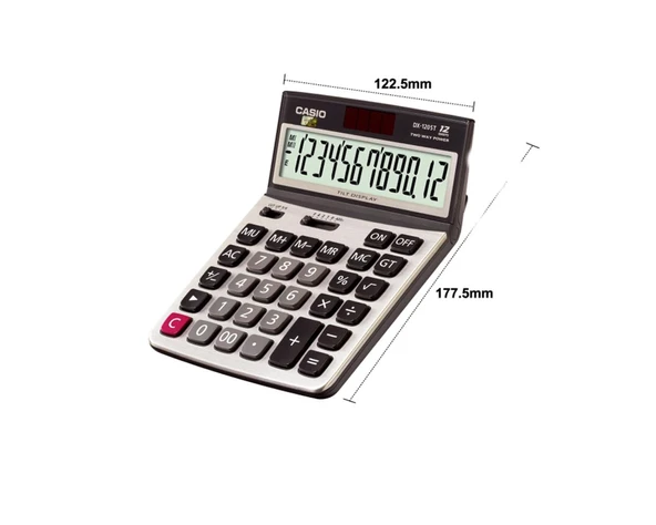 Casio DX-120ST 12 Hane Oynar Başlıklı Masa Üstü Hesap Makinesi ürün görseli 1
