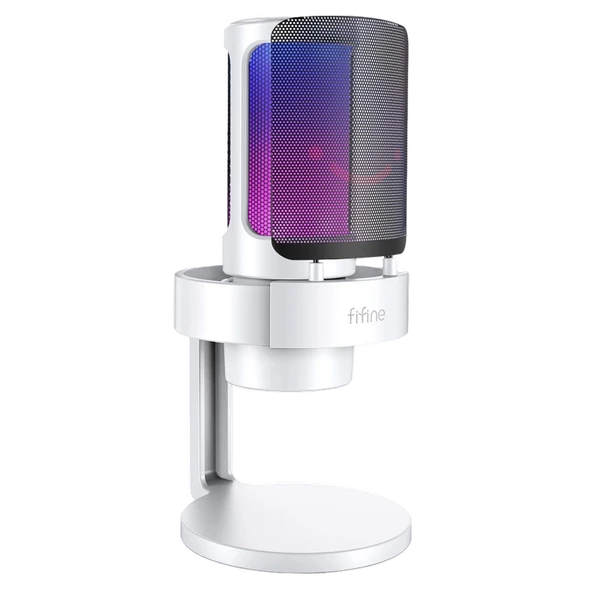 Fifine Ampligame A8 USB Yayıncı Beyaz Gaming Mikrofon ürün görseli 1