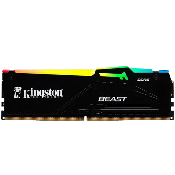 Kingston 32GB Beast RGB EXPO EXPO/XMP 6400 MHz CL32 DDR5 Single Kit Ram ürün görseli 1