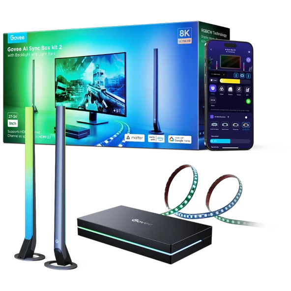 Govee AI Sync Box Kit 2 27-34" Monitör Arka Aydınlatma ürün görseli 1