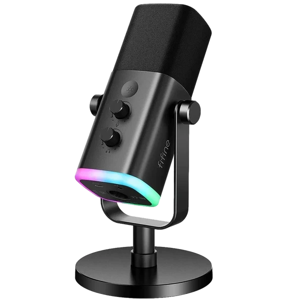 Fifine AM8 XLR USB RGB Dinamik Cardioid Yayıncı Mikrofonu ürün görseli 1