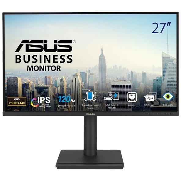 ASUS BE27ACGN 27" 120Hz 5ms HDMI DP USB 3.2 AdaptiveSync Pivot QHD IPS Monitör ürün görseli 1