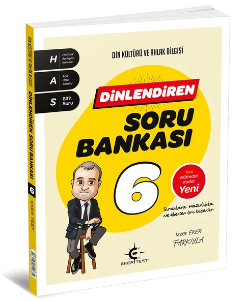 6. Sınıf Din Kültürü ve Ahlak Bilgisi Dinlendiren Soru Bankası Eker Test ürün görseli 1
