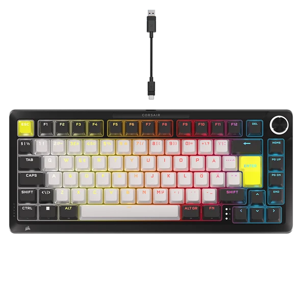 Corsair MAKR PRO 75 Manyetik Switch 8000Hz RGB Kablolu Gaming Klavye ürün görseli 1