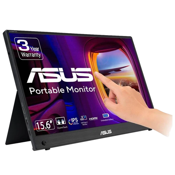 ASUS ZenScreen Touch MB16AMTR 15.6" 60Hz 5ms Mini HDMI USB-C USB 3.2 FHD Dokunmatik Portatif Monitör ürün görseli 1