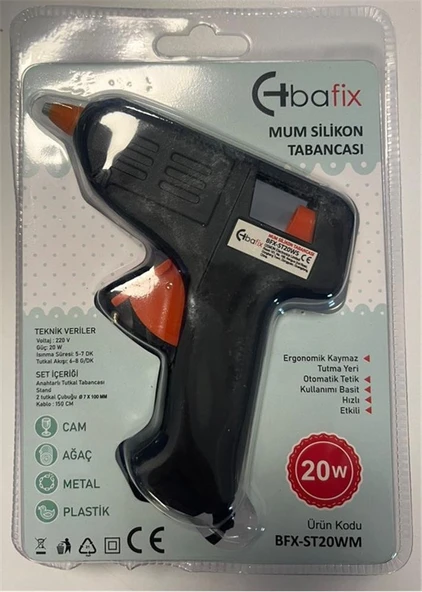 Bafix Mum Silikon Tabancası Siyah 20W ürün görseli 1