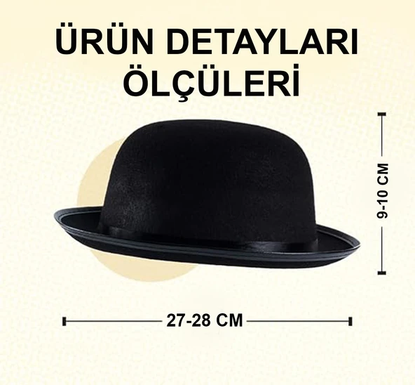 Siyah Melon Parti Şapkası - Resim 2