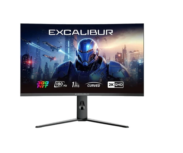Casper 31.5" Excalibur M.E315QVC-C 2K QHD 180HZ 1MS PİVOT Curved 2xHdmi 2xDp Oyuncu Monitörü ürün görseli 1