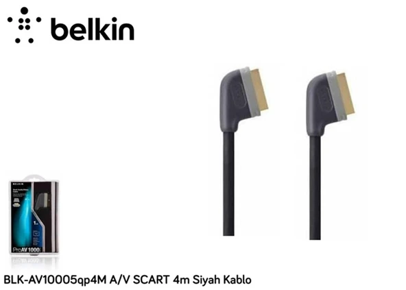 Belkin BLK-AV10005Q4M 4-V Scart 4m Siyah Kablo ürün görseli 1