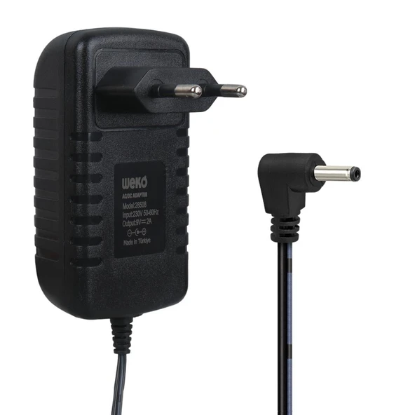 Weko WK-28508 9 Volt - 2 Amper 3.5*1.35 Mm Uçlu Yerli Üretim Priz Tipi Adaptör ürün görseli 1