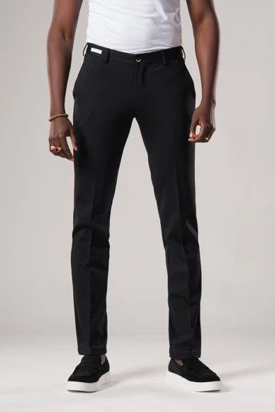 Slimfit Beli Yarım Lastikli Esnek Kumaş Rayon Yazlık Pantolon ürün görseli 1