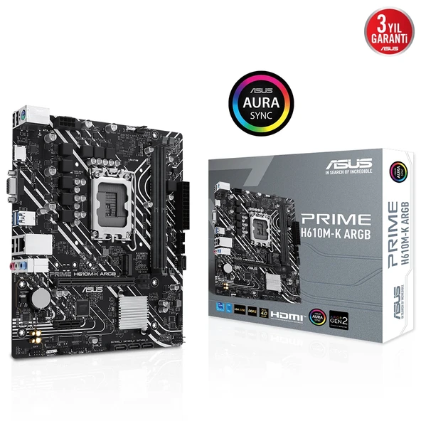 ASUS PRIME H610M-K ARGB ürün görseli 1