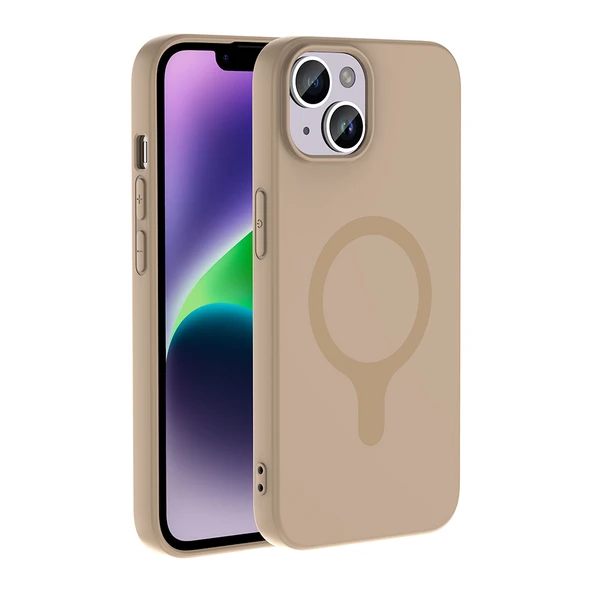 iPhone 14 Kılıf M-Safe Şarj Özellikli Kamera Korumali Premium Soft Aris Silikon Kapak ürün görseli 1