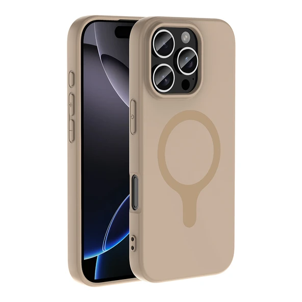 iPhone 16 Pro Max Kılıf M-Safe Şarj Özellikli Kamera Korumali Premium Soft Aris Silikon Kapak ürün görseli 1