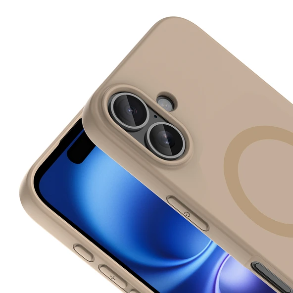 iPhone 16 Kılıf M-Safe Şarj Özellikli Kamera Korumali Premium Soft Aris Silikon Kapak ürün görseli 1