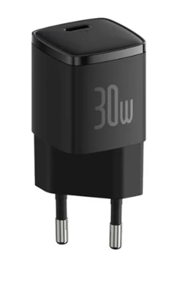 BASEUS CCXF000301 Cube Pro USB-C Hızlı Şarj Cihazı 30W Siyah ürün görseli 1