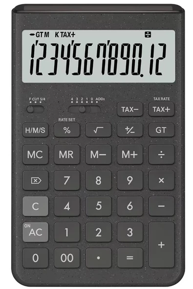 Casio JT-200T-GY 12 Hane Gri Masa Üstü Hesap Makinesi ürün görseli 1