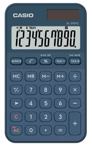 Casio SL-310UC-NY Cep Tipi 10 Hane Lacivert Hesap Makinesi ürün görseli 1