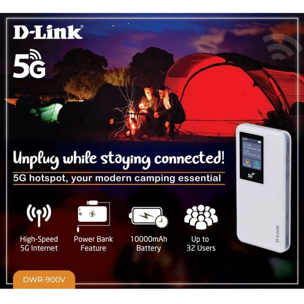 D-Link AX1800 Kablosuz Mobil Yönlendirici ürün görseli 1