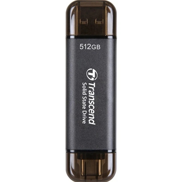 Transcend Harici SSD USB Tip C/A 512GB Siyah TS512GESD310C ürün görseli 1