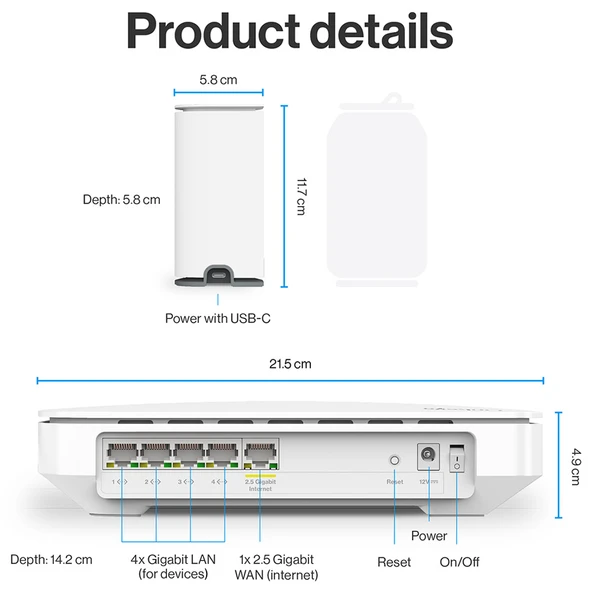 Linksys AX3000 Velop Node 1 Çift Bantlı Mikro 6 Mesh Yönlendirici - Resim 4
