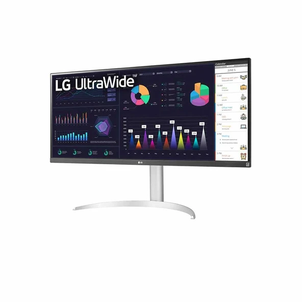 LG Ultra Geniş Monitör 34″ Düz, FHD, IPS Paneli, VESA Ekran HDR 400, AMD FreeSync, USB-C (34WQ650-W) ürün görseli 1