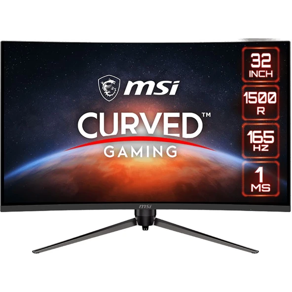 MSI Optix Oyuncu Monitörü 31,5" Kavisli, FHD, VA Panel, 165 Hz, 1 ms (AG321CR) ürün görseli 1