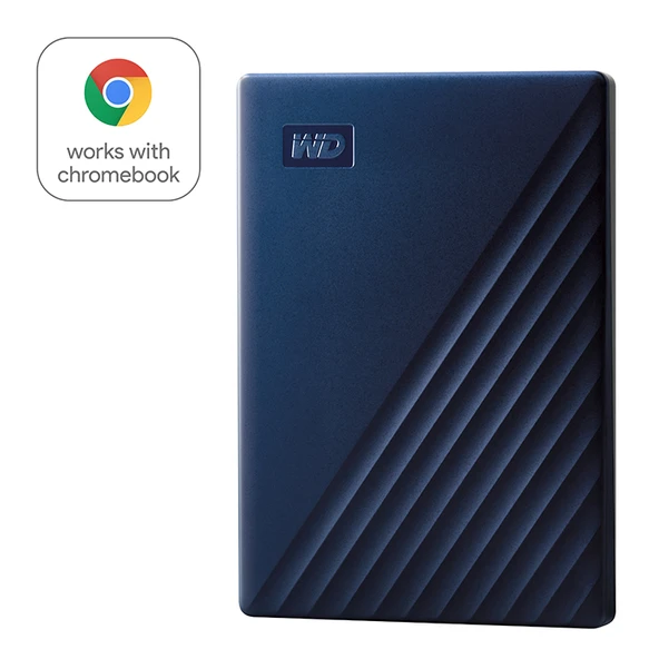 Chromebook için Western Digital Taşınabilir Sabit Disk – 2 TB Lacivert (wdbb7b0020bbl-wesn) ürün görseli 1
