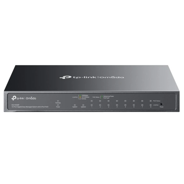 TP-LINK Tp-Link omada ES210GMP 10 Port Gbit 8 Poe+ Switch ürün görseli 1