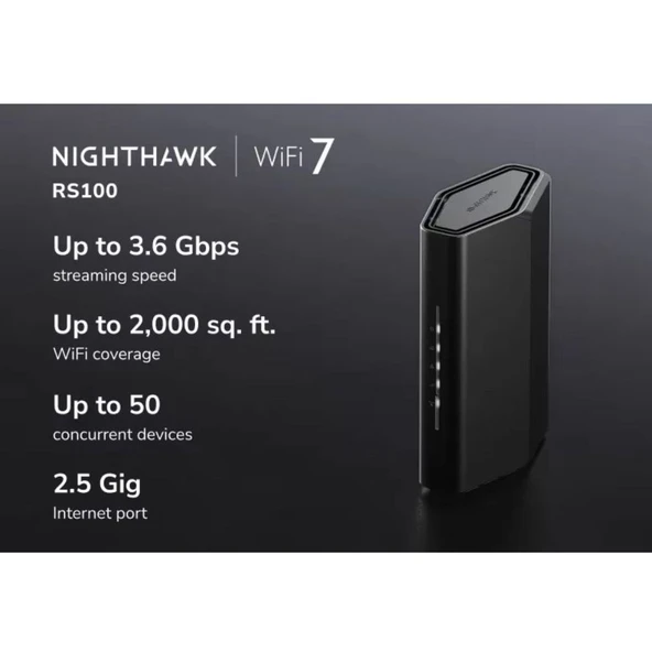 Net Gear Nighthawk Çift Bant Yönlendirici – RS100-100APS - Resim 3