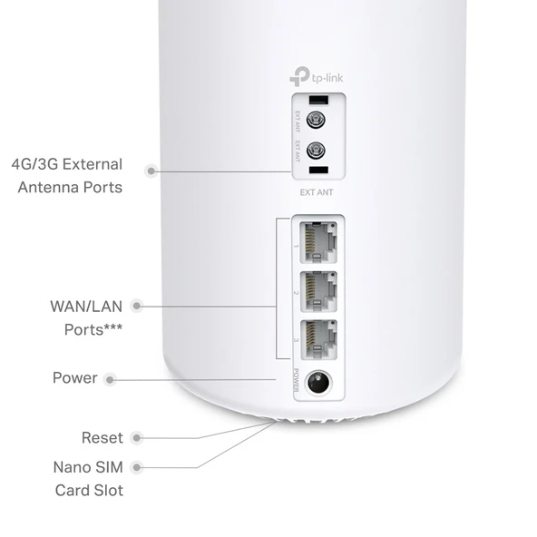 TPLink 4G+ AX1500 Tüm Ev İçin Mesh WiFi 6 Ağ Geçidi ürün görseli 1