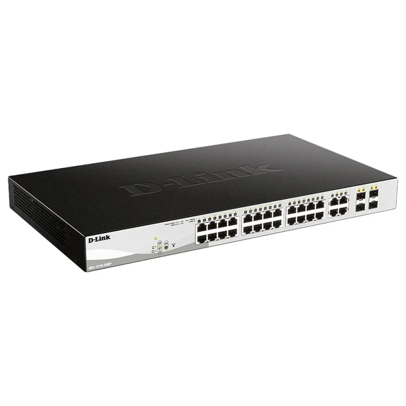 D-Link 24 Bağlantı Noktalı Gigabit Akıllı Yönetilen PoE Anahtarı ürün görseli 1