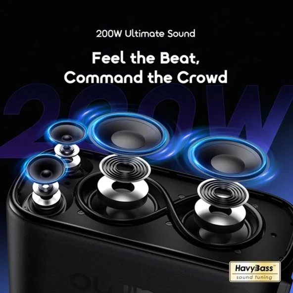 Oraimo SpaceBox Max Auracast Mikrofonlu Bluetooth Hoparlör – OBS-982 - Resim 3